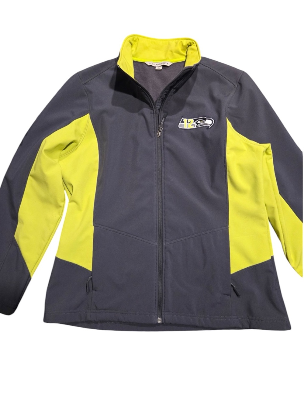 Seattle Seahawks 12 Port Authority Core Colorblock Soft Shell Jacket Women’s L M